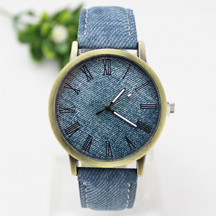 Leather Watch Band Men - ใหม่แฟชั่นผู้ชายCasualควอตซ์นาฬิกาผู้หญิงJeanผ้าสายหนังนาฬิกาRelogio Femininoสุภาพสตรีนาฬิกาข้อมือนาฬิกา