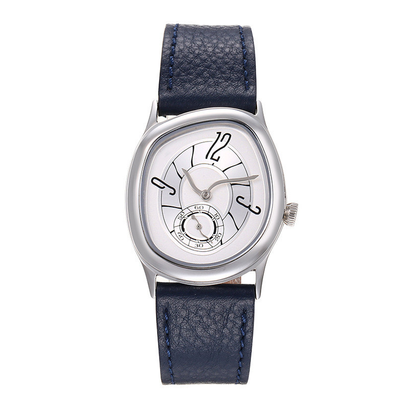 Leather Watch Band Men - นาฬิกาข้อมือควอตซ์สายหนัง ดีไซน์เฉพาะตัว บิดเกลียวแบบใหม่ สำหรับผู้หญิงและผู้ชาย ยูนิเซ็กส์ ดีไซน์เฉพาะกลุ่ม