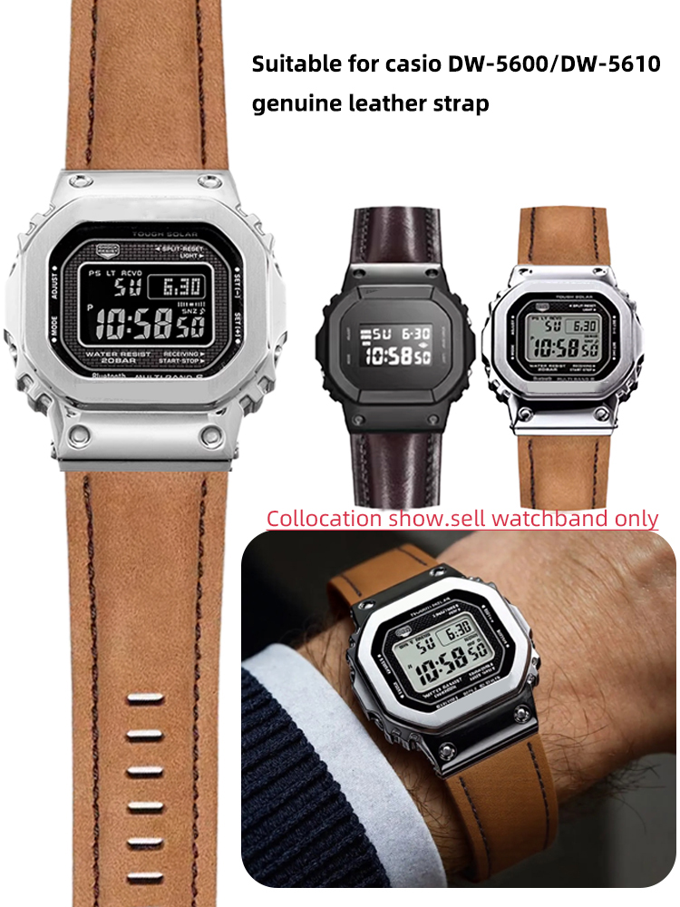 Casio Watch G-Shock Dw-5600 - DW-5600 Matte Retro สายนาฬิกาหนังแท้ 24 M