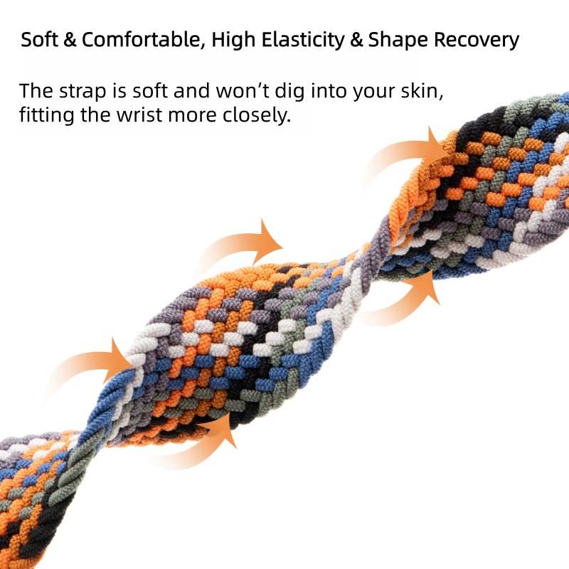 สายนาฬิกาไนลอนแบบยืดหยุ่นสำหรั - Parachute Strap Elastic บทวิจารณ์และราคา