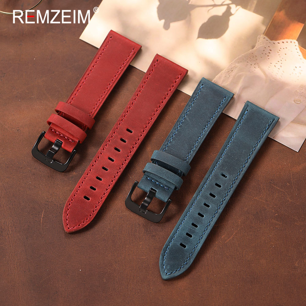 สายนาฬิกาหนังแท้ลายคลาสสิคสำหร - Suede Strap Watch บทวิจารณ์และราคา