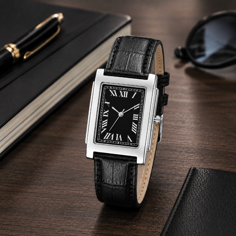 นาฬิกาข้อมือควอตซ์แบบอนาล็อกสำ - Leather Watch Band Men บทวิจารณ์และราคา