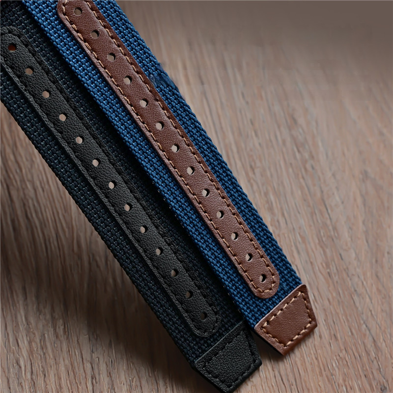 สายนาฬิกาไนลอนแบบมีซี่โครง 20  - Canvas Strap Watch บทวิจารณ์และราคา