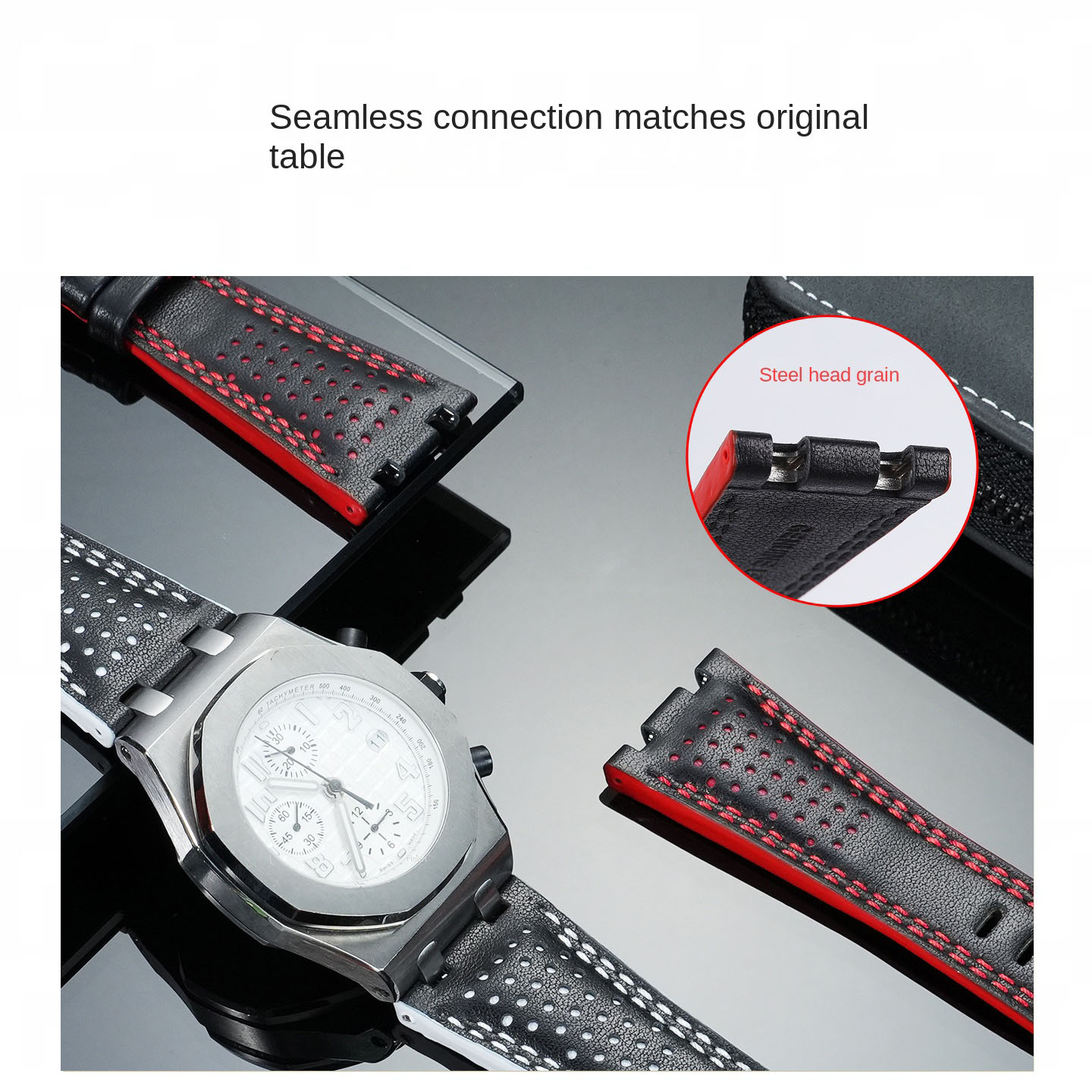 สายหนังวัวแท้ขนาด 28 มม. สำหรั - Audemars Piguet Watch Royal Oak Offshore บทวิจารณ์และราคา