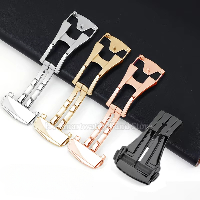 16 มม.18 มม.20 มม.นาฬิกาโลหะสํ - Butterfly Clasp Deployant บทวิจารณ์และราคา
