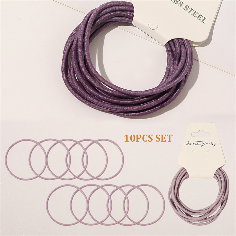 10PCS หญิง Simple Basic ยืดหยุ - Silicone Band Women บทวิจารณ์และราคา