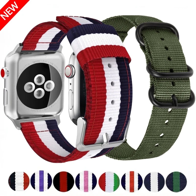 ผ้าใบไนลอนสําหรับ Apple Watch  - Canvas Strap Watch บทวิจารณ์และราคา