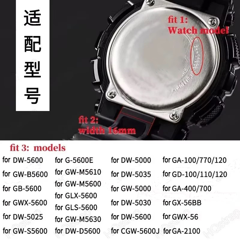 16 มม.ห่วงไนลอนสําหรับนาฬิกา C - Casio Watch G-Shock Dw-5600 บทวิจารณ์และราคา