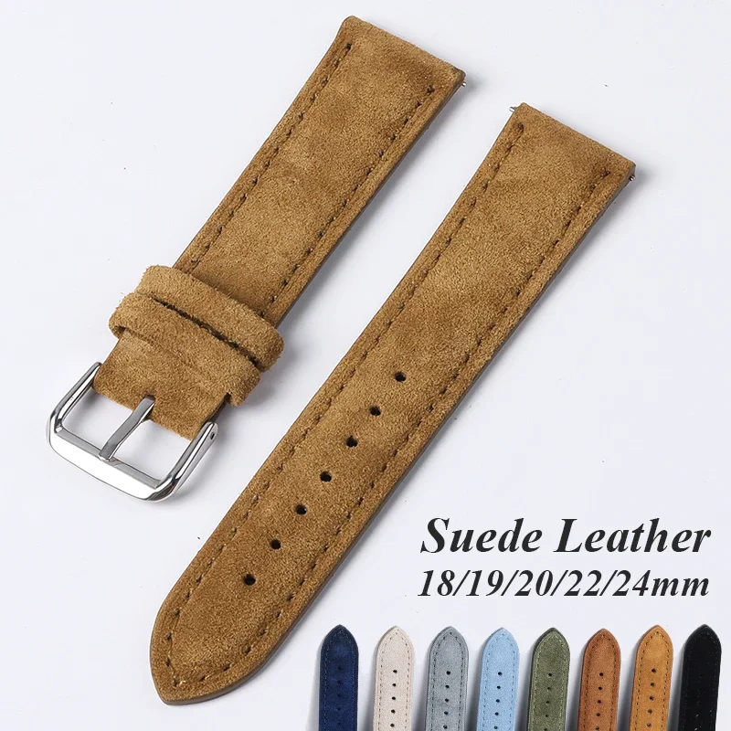 หนังนิ่มหนังแท้สําหรับ Seiko V - Suede Strap Watch บทวิจารณ์และราคา