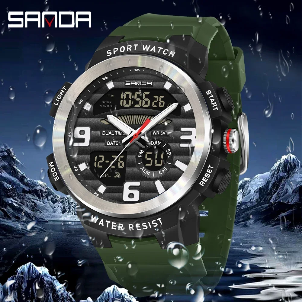 นาฬิกาข้อมือผู้ชาย SANDA แบบมั - Rubber Strap Diver บทวิจารณ์และราคา
