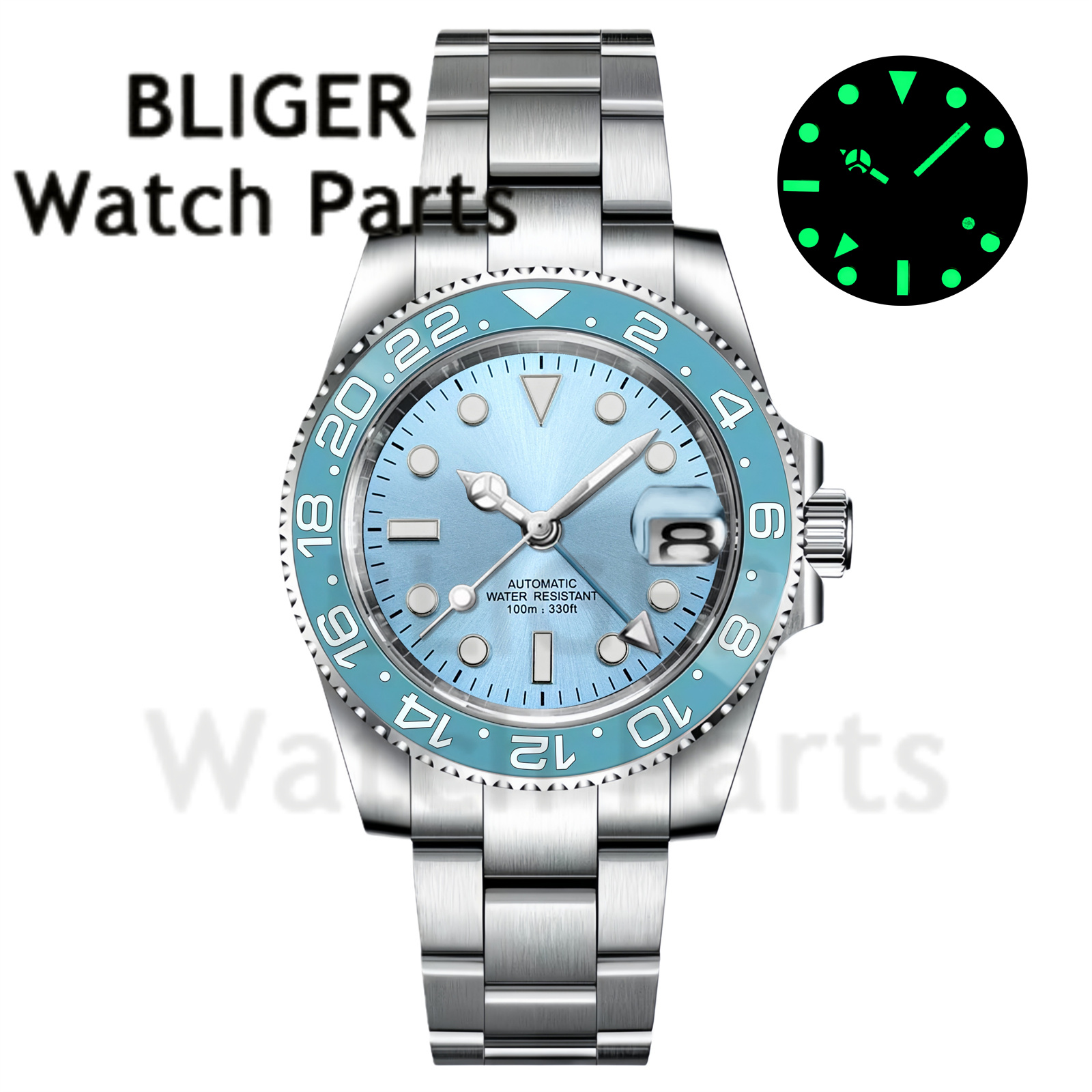 นาฬิกาข้อมือผู้ชายแบบกลไก GMT  - Stainless Bracelet Diver บทวิจารณ์และราคา